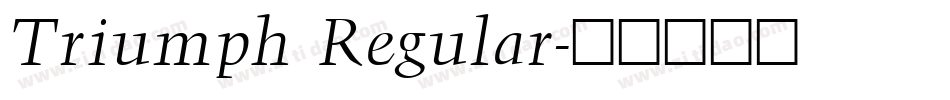 Triumph Regular字体转换